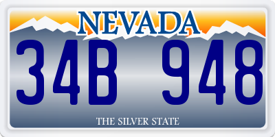 NV license plate 34B948