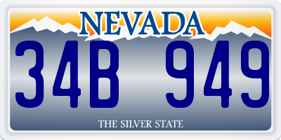 NV license plate 34B949