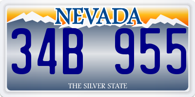 NV license plate 34B955