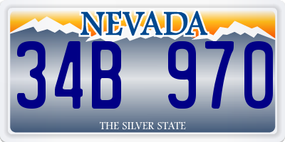 NV license plate 34B970