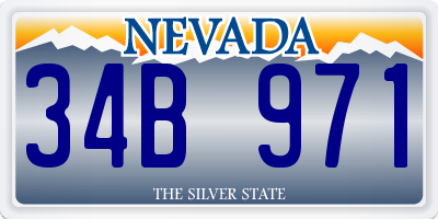 NV license plate 34B971