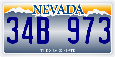 NV license plate 34B973