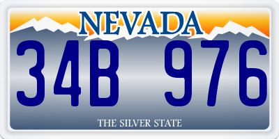 NV license plate 34B976