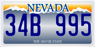 NV license plate 34B995