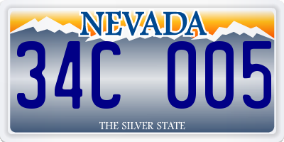 NV license plate 34C005