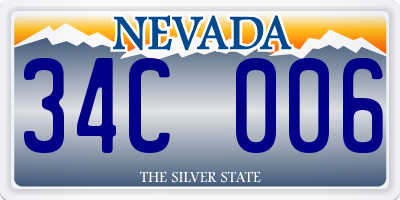 NV license plate 34C006