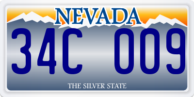 NV license plate 34C009