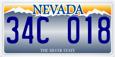 NV license plate 34C018