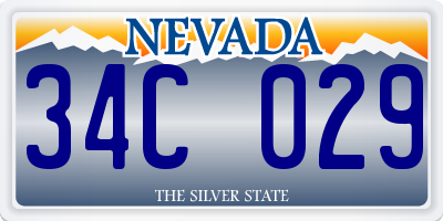 NV license plate 34C029