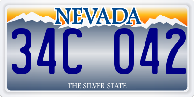 NV license plate 34C042
