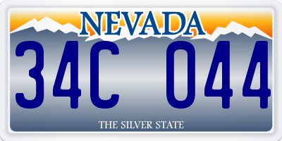 NV license plate 34C044