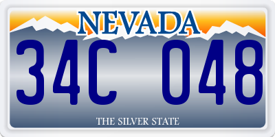 NV license plate 34C048