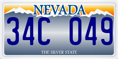 NV license plate 34C049