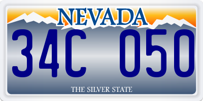 NV license plate 34C050
