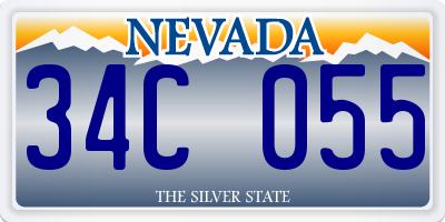 NV license plate 34C055