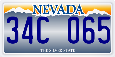 NV license plate 34C065