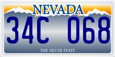 NV license plate 34C068
