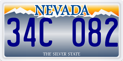 NV license plate 34C082