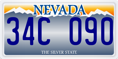 NV license plate 34C090