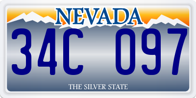 NV license plate 34C097
