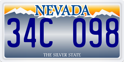 NV license plate 34C098