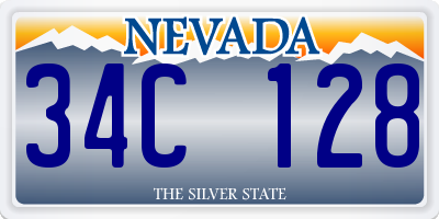 NV license plate 34C128