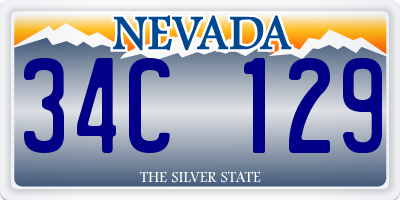NV license plate 34C129