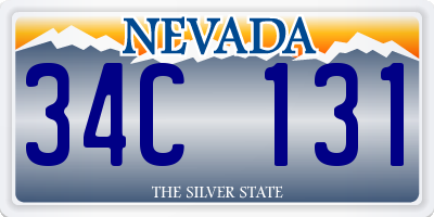 NV license plate 34C131