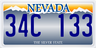 NV license plate 34C133