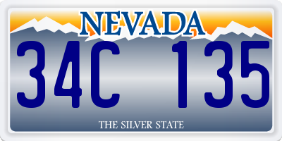 NV license plate 34C135