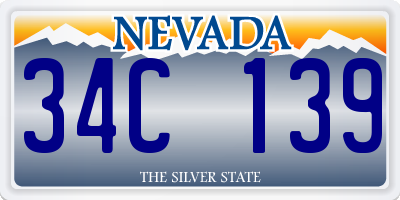 NV license plate 34C139