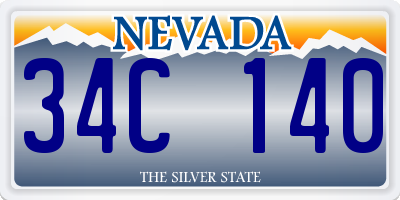 NV license plate 34C140