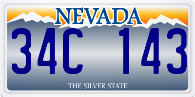 NV license plate 34C143
