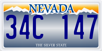 NV license plate 34C147