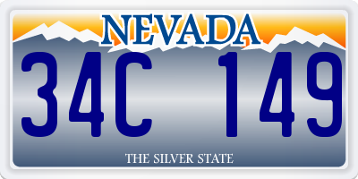 NV license plate 34C149