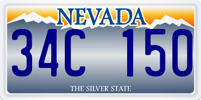 NV license plate 34C150