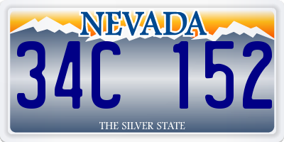 NV license plate 34C152