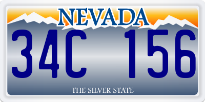 NV license plate 34C156