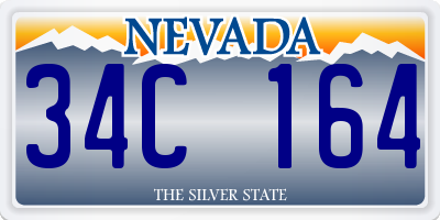 NV license plate 34C164