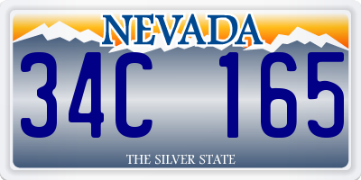 NV license plate 34C165