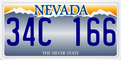 NV license plate 34C166