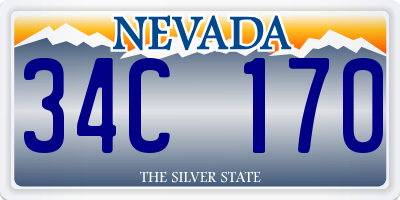NV license plate 34C170