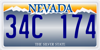 NV license plate 34C174