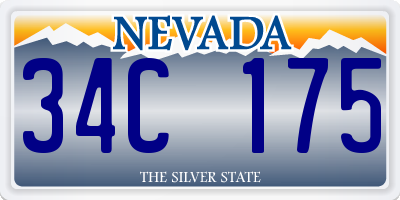 NV license plate 34C175