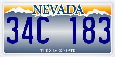 NV license plate 34C183