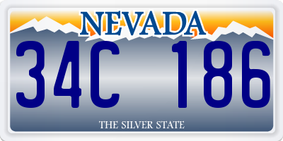 NV license plate 34C186