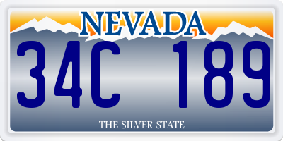 NV license plate 34C189