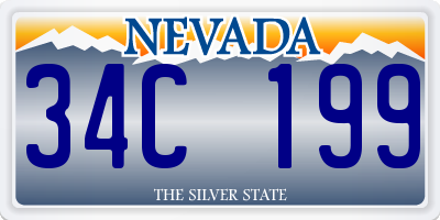 NV license plate 34C199
