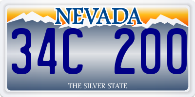 NV license plate 34C200