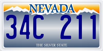 NV license plate 34C211
